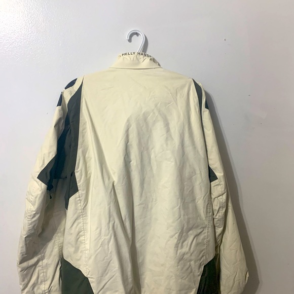 Mens HELLY HANSEN Vintage Beige HELLY TECH Hiking Windbreaker Jacket SIZE Large - Picture 7 of 8